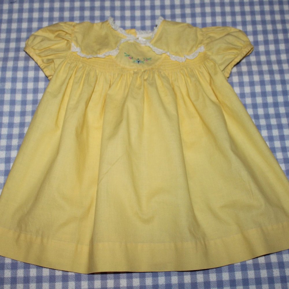 EUC Vintage 50's Nanette Originals Cotton Easter Baptism Party Dress 9M